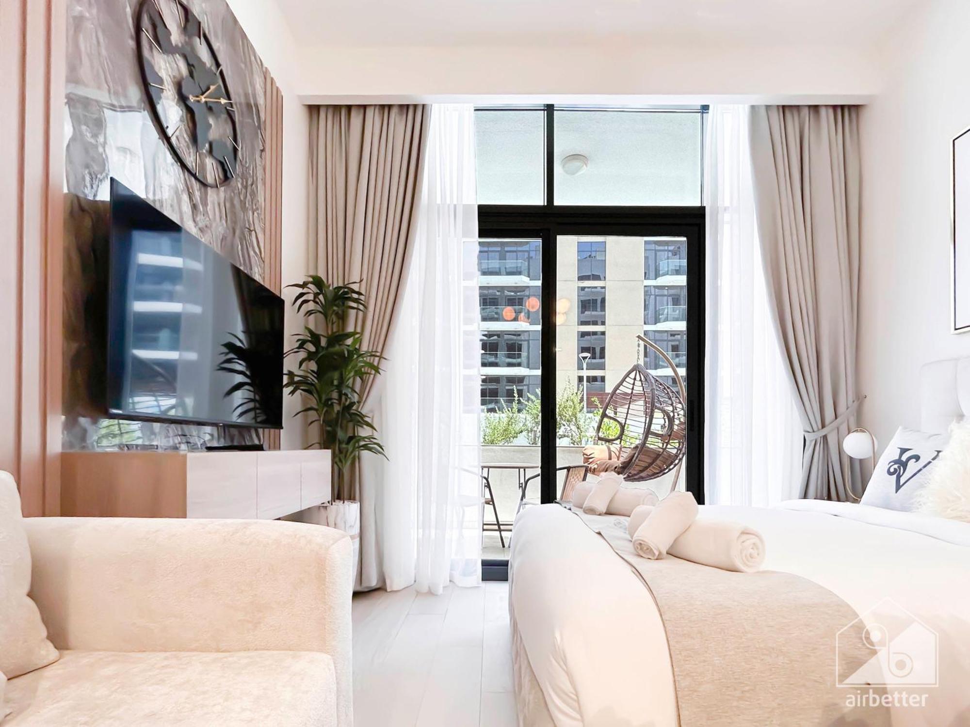 Charming Studio With Balcony In Azizi Riviera Dubai Exterior photo